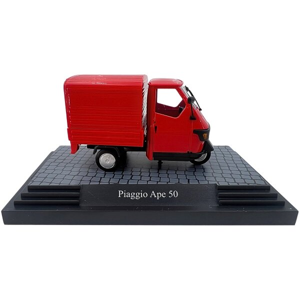 Modell 1:43 PIAGGIO APE50 Kasten rot